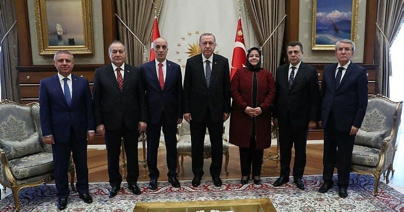 Türk-İş Yönetim Kurulu, Çalışma Hayatındaki Sıkıntıları Cumhurbaşkanı Erdoğan’ a İlettiler 